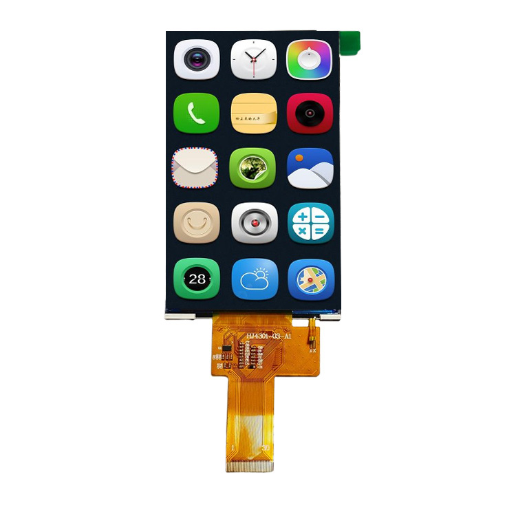 หน้าจอแนวตั้ง TFT 4.3 นิ้วพร้อมหน้าจอพลิก, 480*800 ความละเอียด, อินเตอร์เฟส MCU