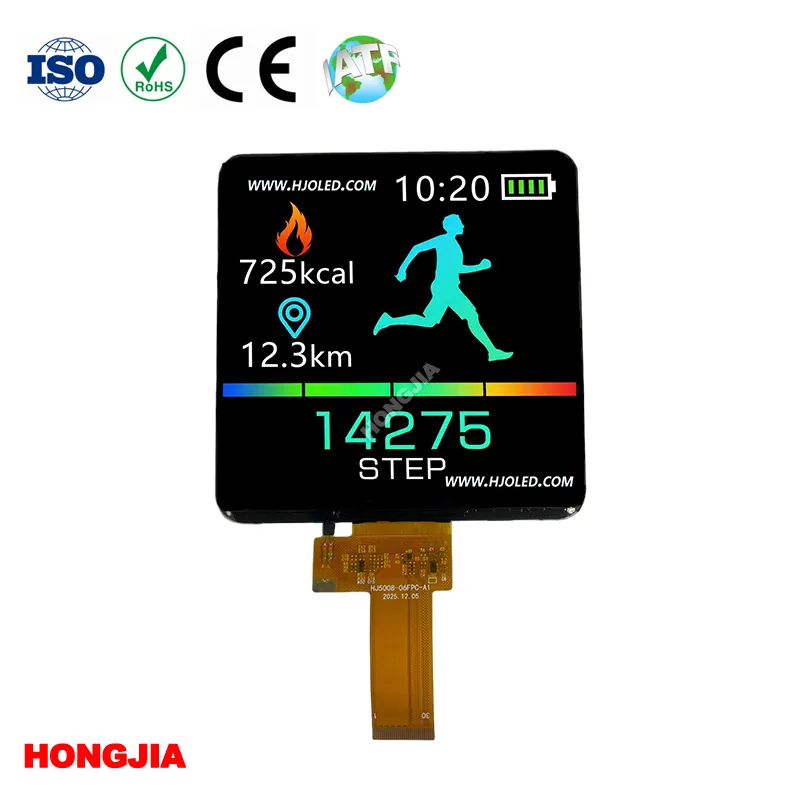 หน้าจอ LCD สี่เหลี่ยมขนาด 5.5 นิ้ว 720x720 พร้อมระบบสัมผัส